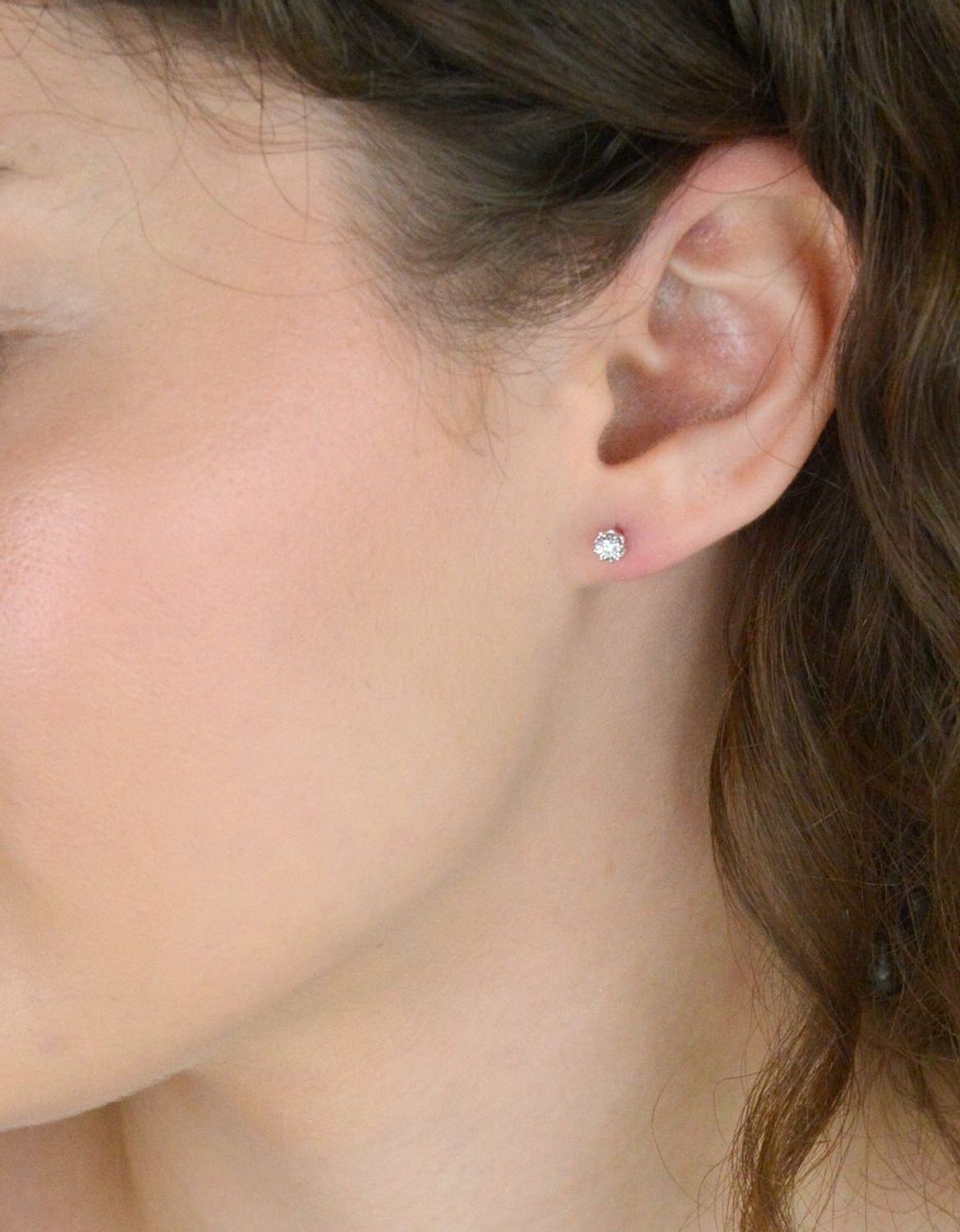 Złote kolczyki z diamentami 0,18ct GHSI – RE278Y, próba 585, sztyft, złoto dwukolorowe.jpg