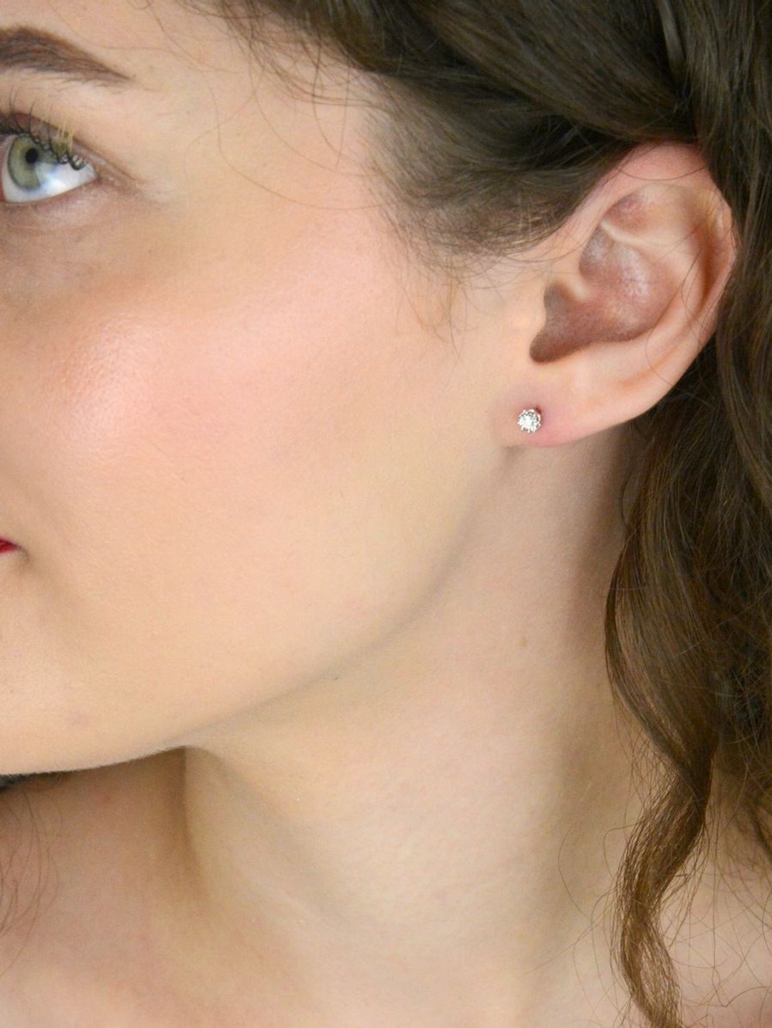 Złote kolczyki z diamentami 0,18ct GHSI – RE278Y, próba 585, sztyft, złoto dwukolorowe.jpg