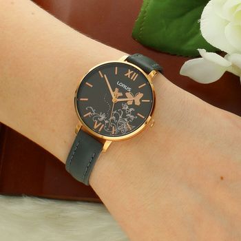 Zegarek damski Lorus RG202TX9 „Łąka na tarczy” – różowe złoto, skórzany pasek gold.jpg