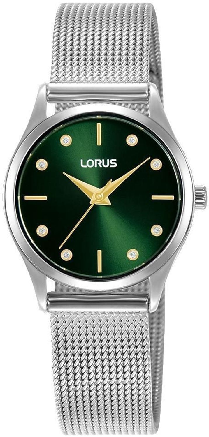 Zegarek damski Lorus RG209ZX9 – zielona tarcza, bransoleta mesh, srebrny 50M (1).jpg