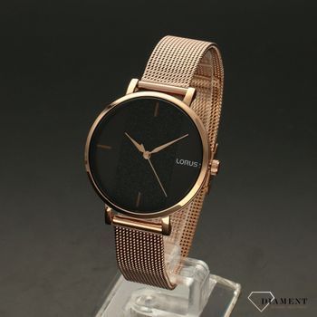 Zegarek damski Lorus różowe złoto 'brokatowa tarcz' RG210SX9 ⌚ to męski zegarek✓  (5).jpg