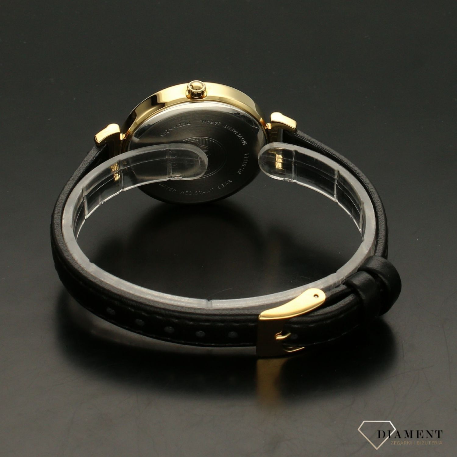 Zegarek damski na czarnym pasku z pozłacaną kopertą Lorus ⌚ Lorus Classic RG212TX-9.jpg