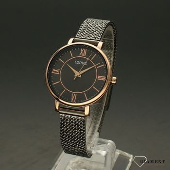 Zegarek damski na złotej bransolecie Lorus RG214TX9 z tarczą w kolorze czarnym. Piękny zegarek będzie idealny jako prezent dla mamy albo prezent dla dziewczyny (2).jpg