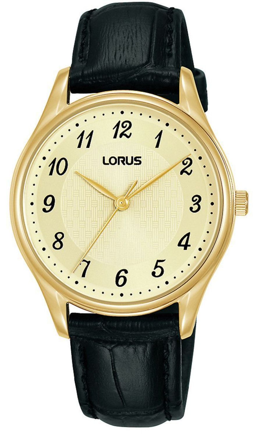 Zegarek damski na pasku Lorus RG226UX9. Zegarek damski Lorus. Zegarek damski na pasku. Zegarek na pasku damski. Zegarek Lorus na prezent. Zegarek ze złotą tarczą. Zegarek klasyczny damski. Zegarek damski na (1).jpg