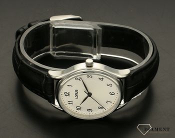 Zegarek damski na czarnym pasku Lorus RG231UX9 z kopertą w kolorze srebrnym, wyposażony jest w kwarcowy mechanizm, zasilany za pomocą baterii (5).jpg