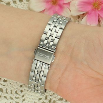 Lorus RG233YX9 Damski Zegarek Stalowy Srebrna Tarcza Rzymskie Cyfry Bransoleta 50M Elegancki lorus logo.jpg