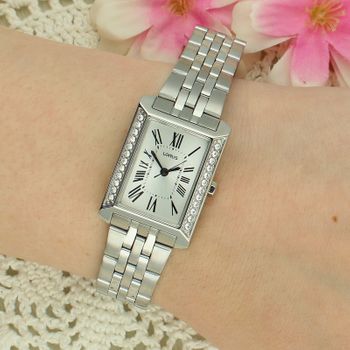 Lorus RG233YX9 Damski Zegarek Stalowy Srebrna Tarcza Rzymskie Cyfry Bransoleta 50M Elegancki srebrny.jpg