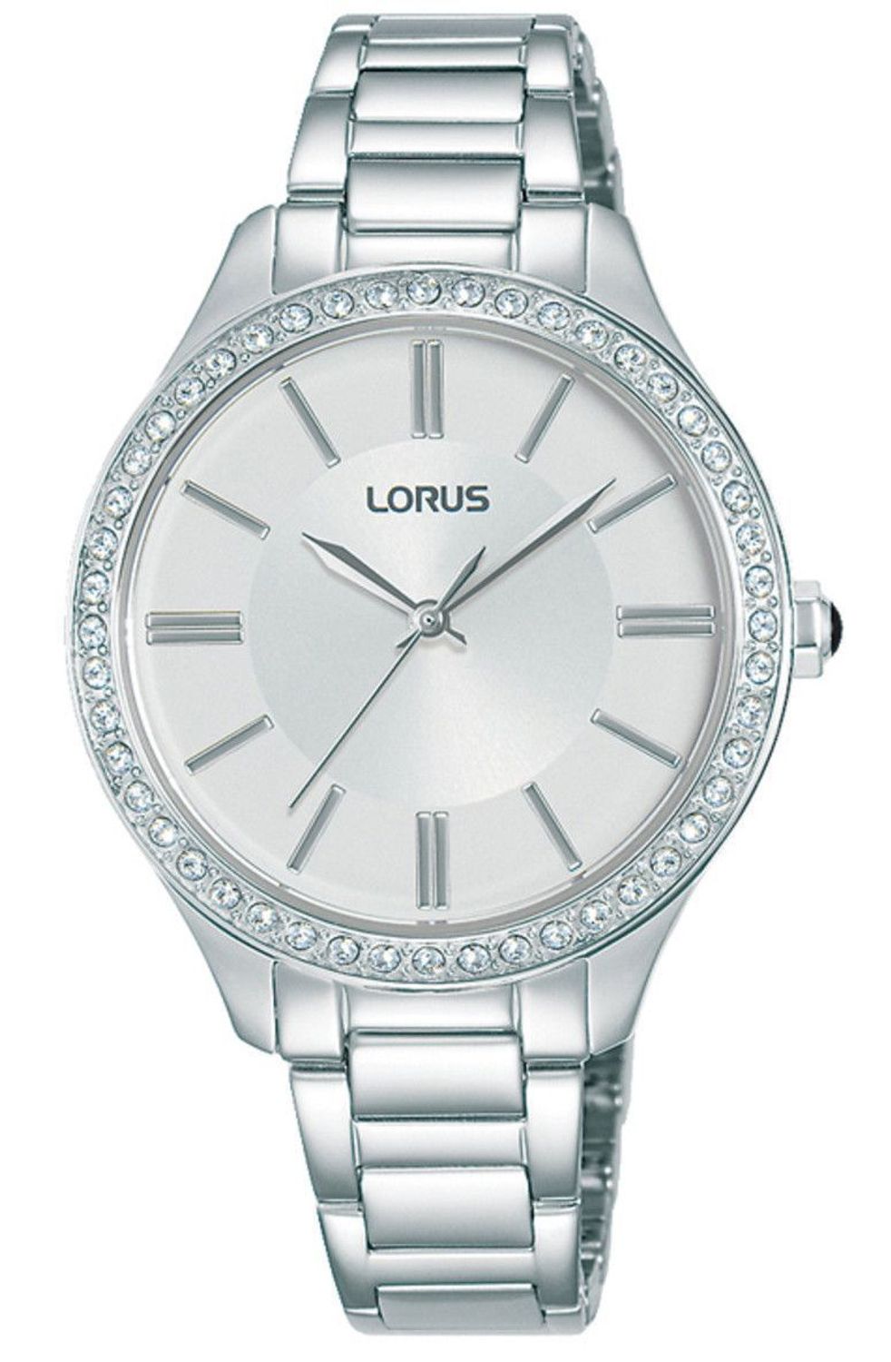 Zegarek damski Lorus Fashion RG235UX9. Zegarek Lorus. Zegarek damski Lorus. Zegarek z cyrkoniami. Zegarek w kolorze srebrnym. Zegarek damski Lorus. Zegarek damski z białą tarczą. Idealny zegarek na prezent  (1).jpg