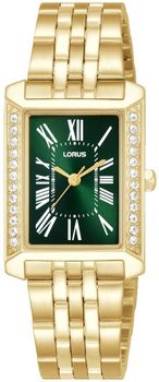Zegarek damski Lorus Fashion Lady RG236YX9 złoty z zieloną tarczą i cyrkoniami.jpg