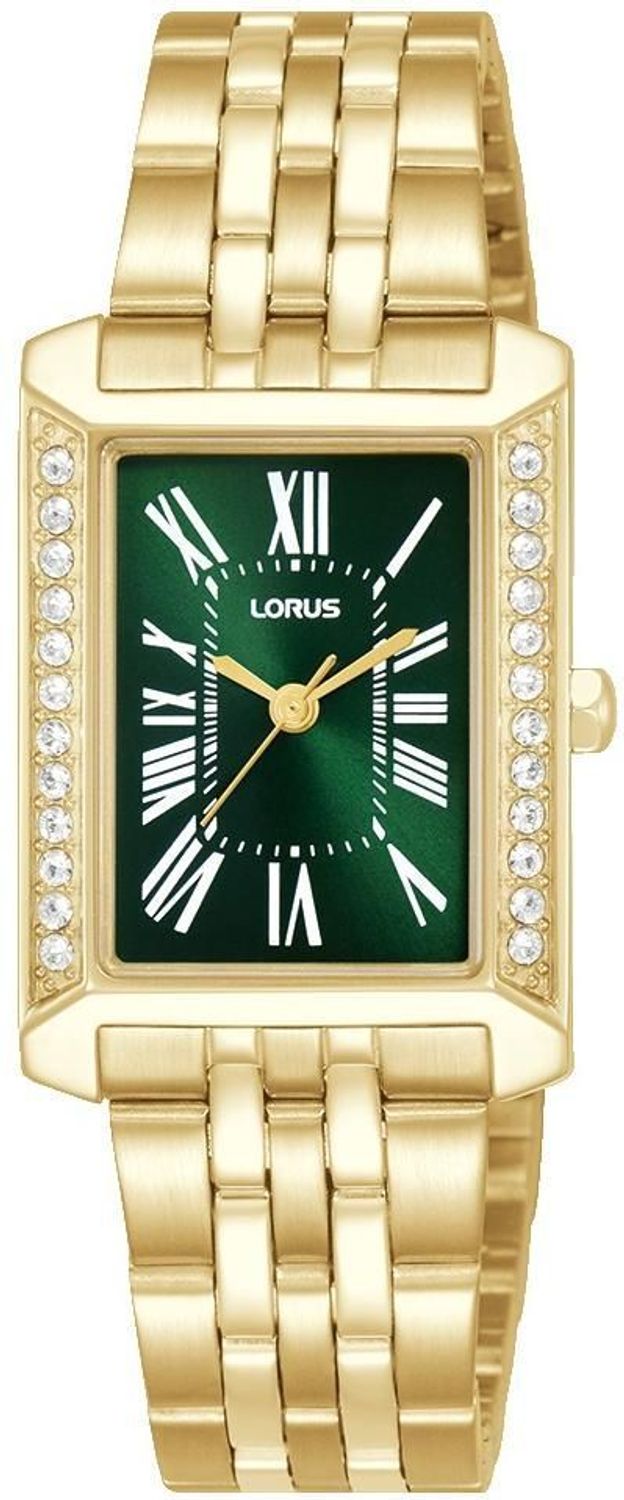 Zegarek damski Lorus Fashion Lady RG236YX9 złoty z zieloną tarczą i cyrkoniami.jpg