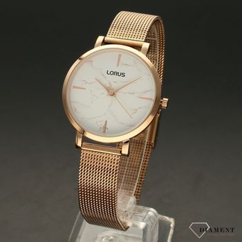 Zegarek damski różowe złoto 'marmurowa tarcz' RG238SX9 (3).jpg