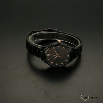 Zegarek damski Lorus na czarnej bransolecie z czarną tarczą RG239RX9 i cyrkoniami.Edycja Limitowana ⌚  (3).jpg