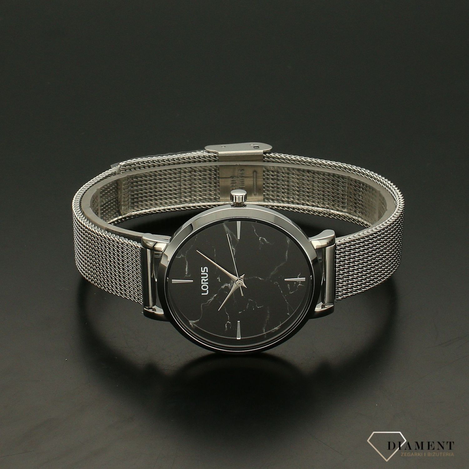 Zegarek damski na bransolecie 'Czarny marmur' Lorus RG241SX9.jpg