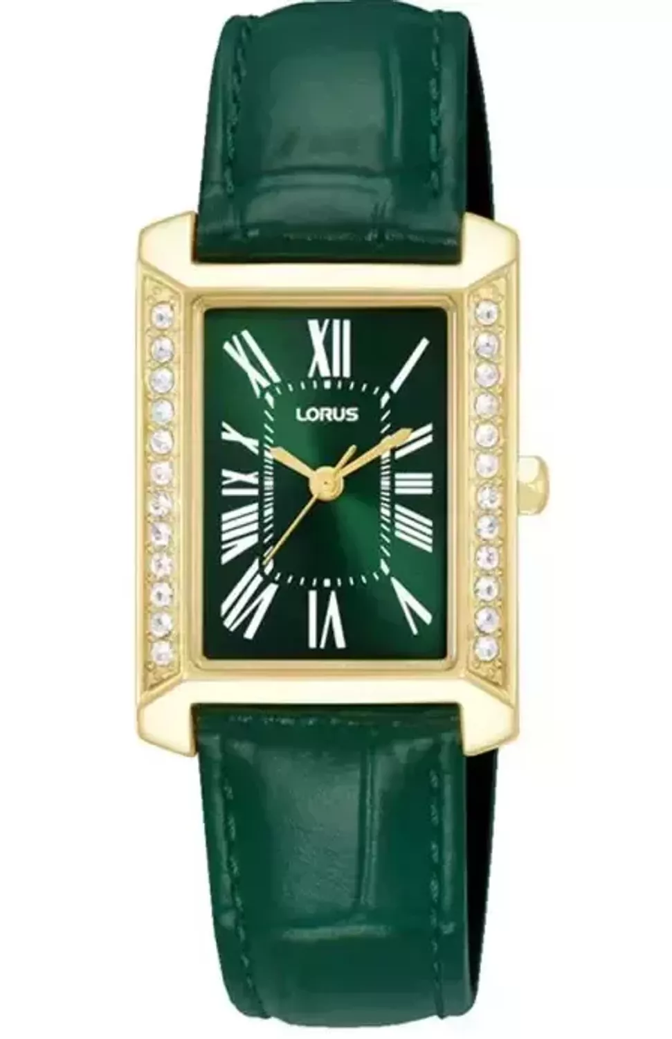 Lorus RG242YX9 damski zegarek złoty PVD – zielona tarcza.webp