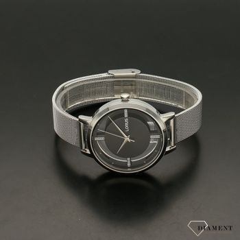Zegarek damski z tarczą w kolorze czarnym o nietypowym wyglądzie. Zegarek damski to idealny pomysł na prezent dla kobiety (4).jpg