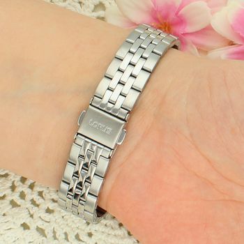 Lorus RG247YX9 Damski Zegarek Stalowy Błękitna Tarcza Cyrkonie Bransoleta 50M Elegancki zapięcie.jpg