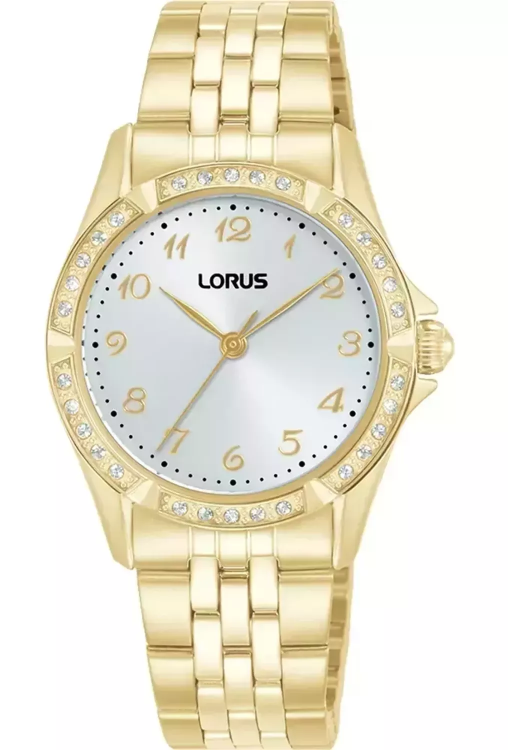 Lorus RG250YX9 damski zegarek złoty PVD – srebrna tarcza.webp