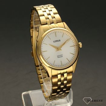 Zegarek dasmki złoty Lorus na bransolecie z szafirowym szkłem RG252TX9 (1).jpg