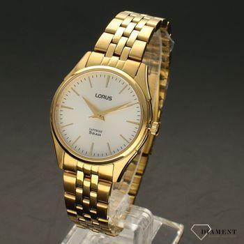 Zegarek dasmki złoty Lorus na bransolecie z szafirowym szkłem RG252TX9 (2).jpg