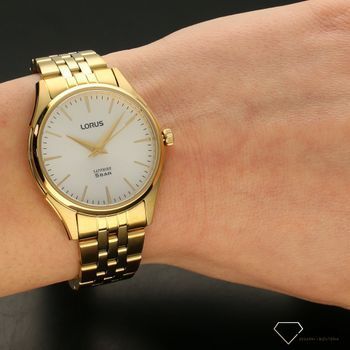 Zegarek dasmki złoty Lorus na bransolecie z szafirowym szkłem RG252TX9 (5).jpg