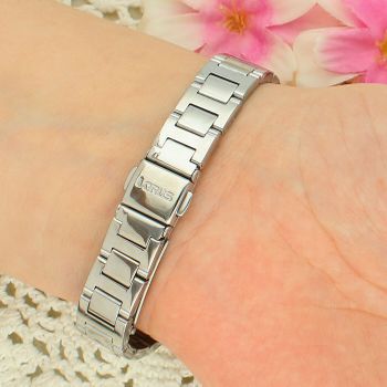 Lorus RG253YX9 Damski Zegarek Stalowy Niebieska Tarcza Cyrkonie Bransoleta 50M Eleganck zapięcie.jpg