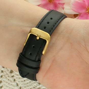 Lorus RG254XX9 Damski Zegarek Złoty Klasyczny Złota Tarcza Czarny Skórzany Pasek 50M Elegancki zapięcie.jpg