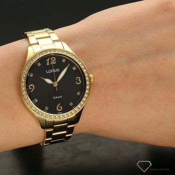 Zegarek damski na złotej bransolecie Lorus ' Czarna Perła ' RG256TX9 (5).jpg