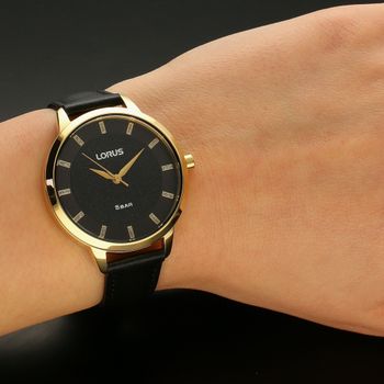 Zegarek damski na  pasku Lorus RG258TX9 z tarczą w kolorze czarnym z brokatem. P (5).jpg