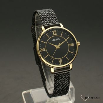 Zegarek damski na bransolecie Lorus RG266TX9 w kolorze złota i czerni. Piękny zegarek będzie idealny jako prezent dla mamy albo prezent dla dziewczyny.  (1).jpg