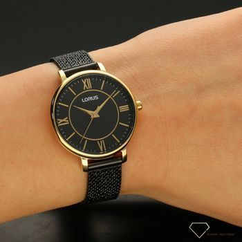 Zegarek damski na bransolecie Lorus RG266TX9 w kolorze złota i czerni. Piękny zegarek będzie idealny jako prezent dla mamy albo prezent dla dziewczyny.  (5).jpg