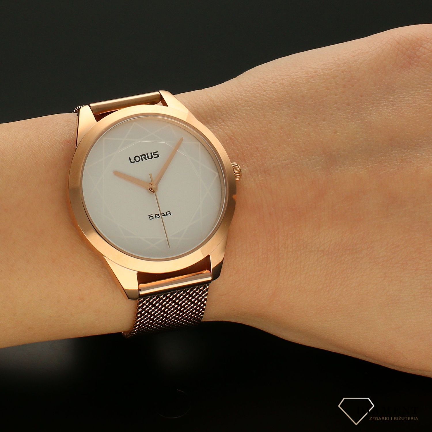 Zegarek damski LORUS na bransolecie różowe złoto RG266UX9.jpg