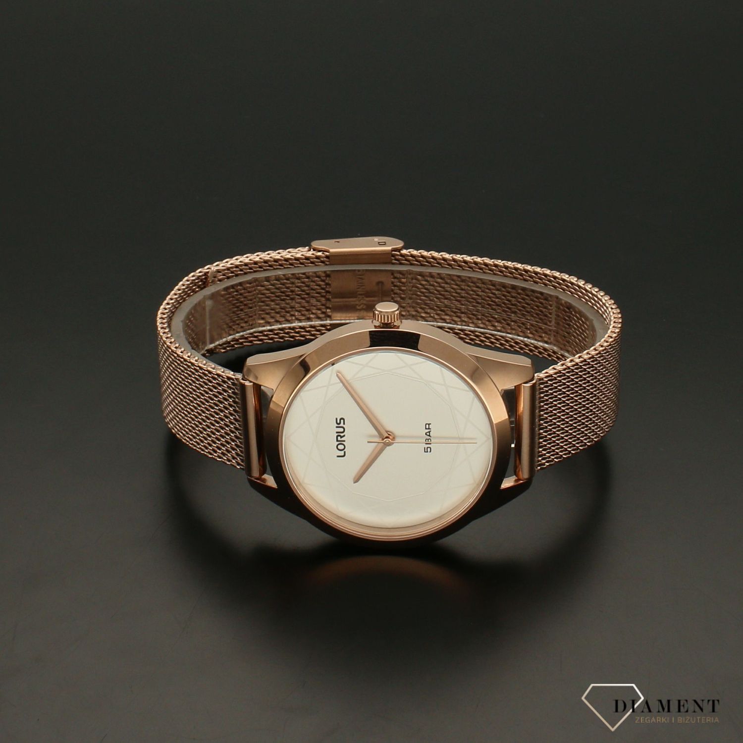 Zegarek damski LORUS na bransolecie różowe złoto RG266UX9.jpg