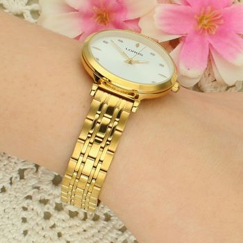 Lorus RG266XX9 Damski Zegarek Złoty Bransoleta Srebrna Tarcza Cyrkonie 50M Elegancki PVD fashion.jpg