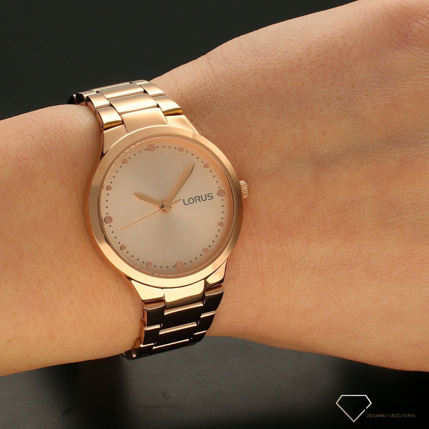 Zegarek damski Lorus na bransolecie w kolorze różowego złota RG270UX9 ⌚ ✓ (1).jpg