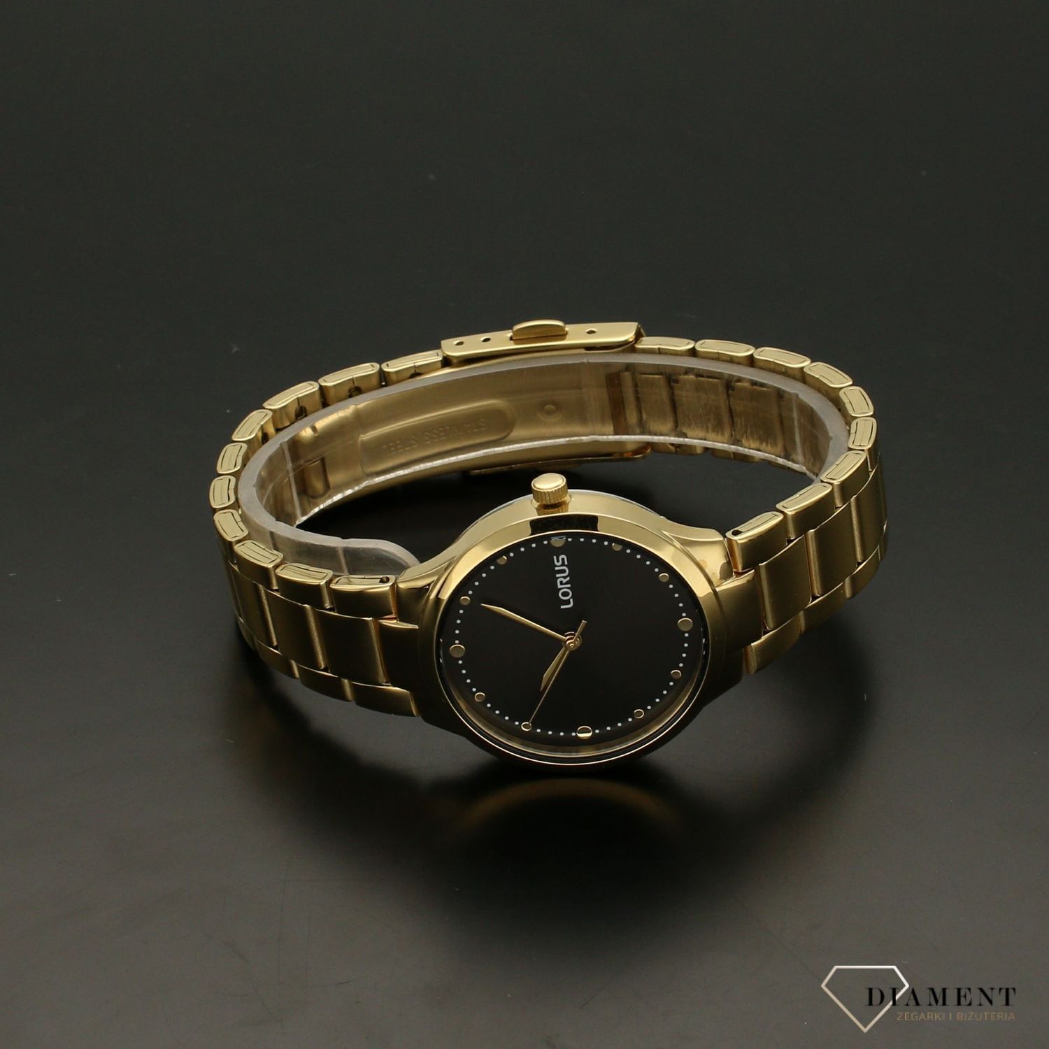 Zegarek damski Lorus na złotej bransolecie z czarną tarczą-i RG274UX9 (1).jpg