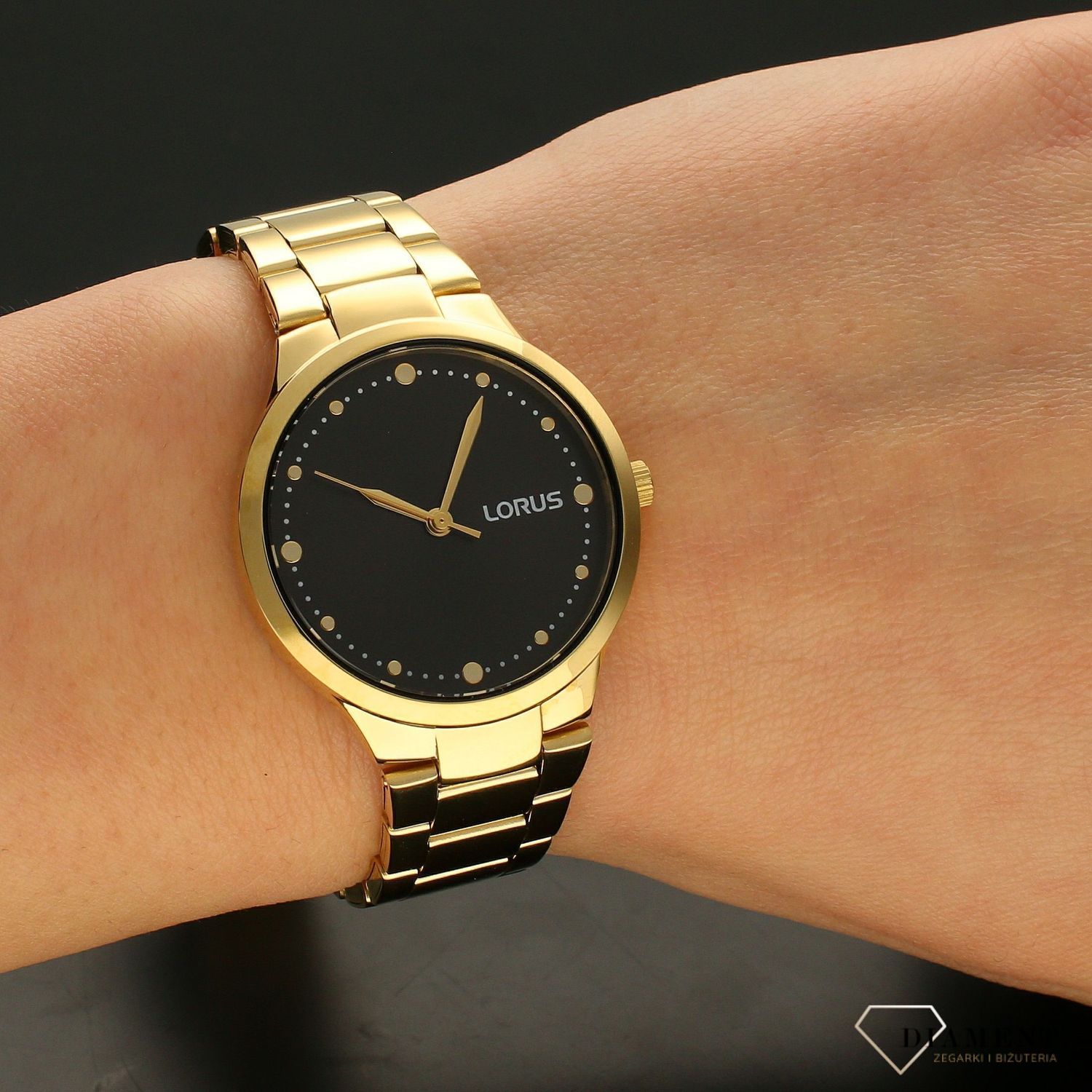 Zegarek damski Lorus na złotej bransolecie z czarną tarczą-i RG274UX9 (1).jpg
