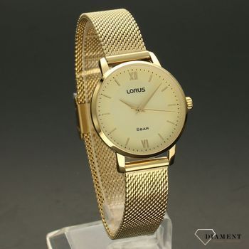 Zegarek damski na bransolecie Lorus RG278TX9 w kolorze złota. Piękny zegarek będzie idealny jako prezent dla mamy albo prezent dla dziewczyny.  (1).jpg