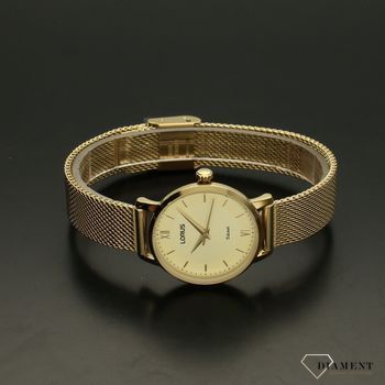 Zegarek damski na bransolecie Lorus RG278TX9 w kolorze złota. Piękny zegarek będzie idealny jako prezent dla mamy albo prezent dla dziewczyny.  (3).jpg