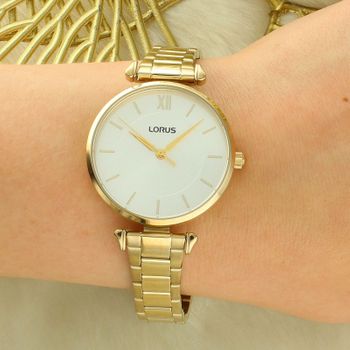 Zegarek damski Lorus Classic RG280YX9 – złoty zegarek na stalowej bransolecie fashion.jpg