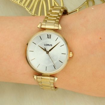 Zegarek damski Lorus Classic RG280YX9 – złoty zegarek na stalowej bransolecie gold.jpg