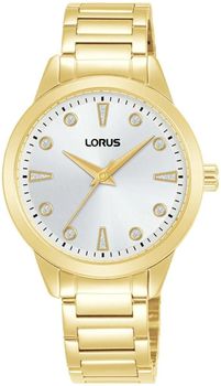 Zegarek damski Lorus Classic RG282YX9 – złoty zegarek na bransolecie ze srebrną tarczą.jpg