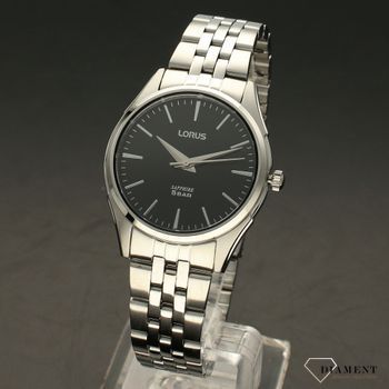 Zegarek damski na bransolecie Lorus z szafirowym szkłem i czarną tarczą RG283SX9 (2).jpg