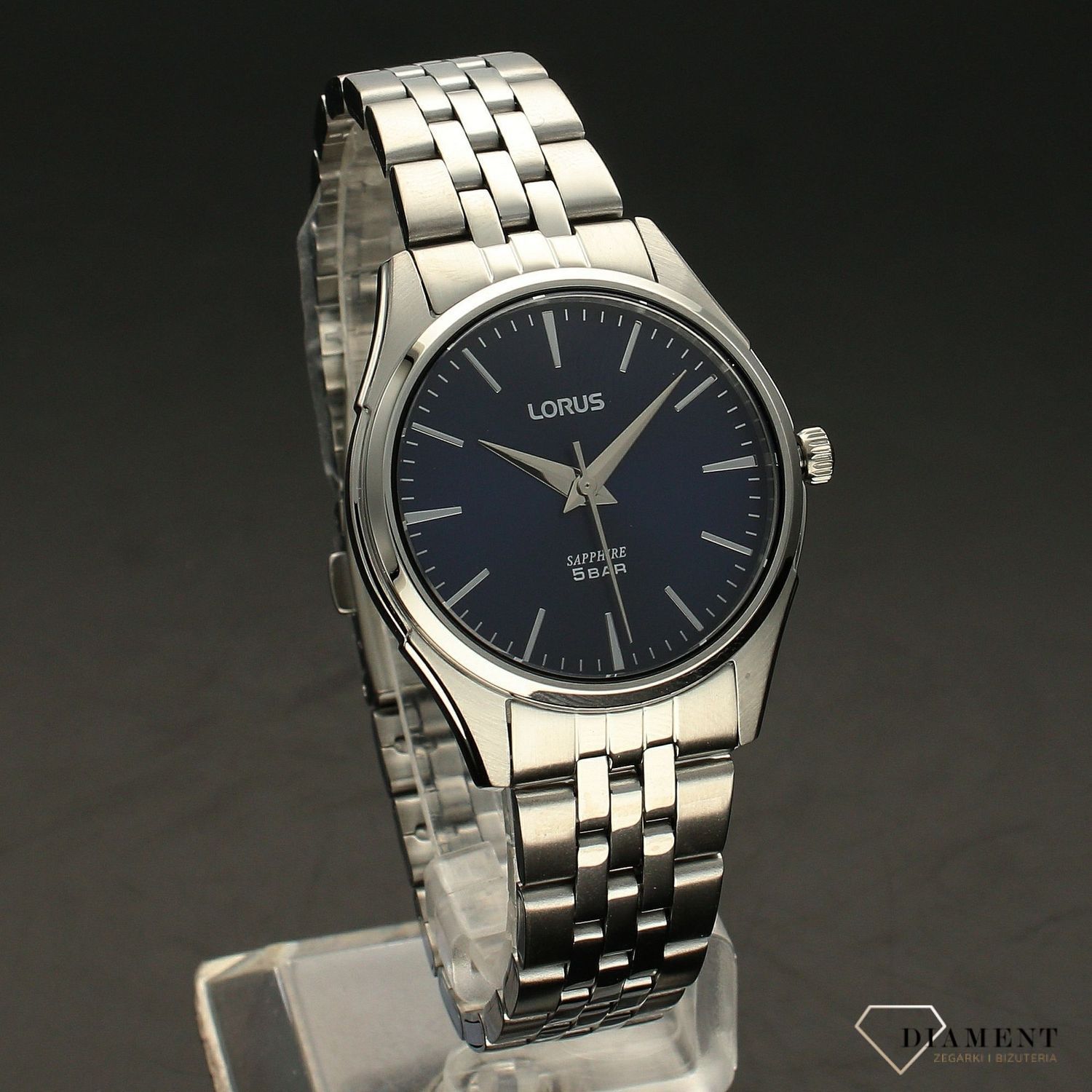 Zegarek damski na bransolecie Lorus z niebieską tarczą RG285SX9.webp