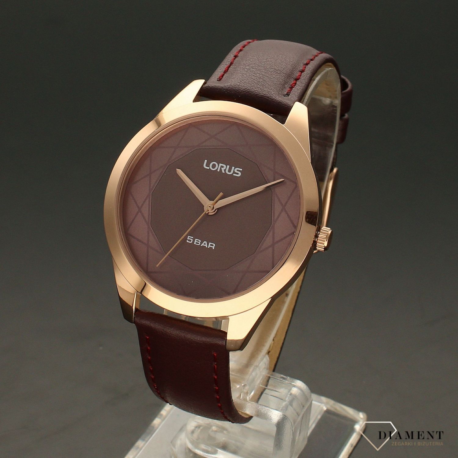 Zegarek damski na bordowym pasku Lorus RG288TX9.jpg
