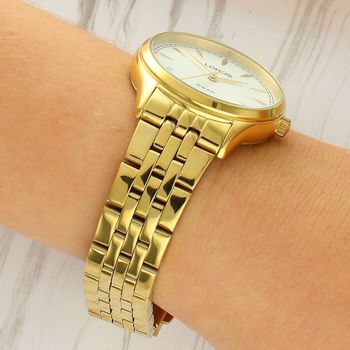 Zegarek damski Lorus Fashion RG296YX9 złoty z jasną tarczą na bransolecie złoty kolor.jpg
