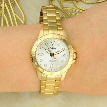Zegarek damski Lorus Classic RG816DX9 – złoty klasyczny zegarek na bransolecie z datownikiem damski.jpg