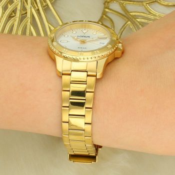 Zegarek damski Lorus Classic RG816DX9 – złoty klasyczny zegarek na bransolecie z datownikiem gold.jpg
