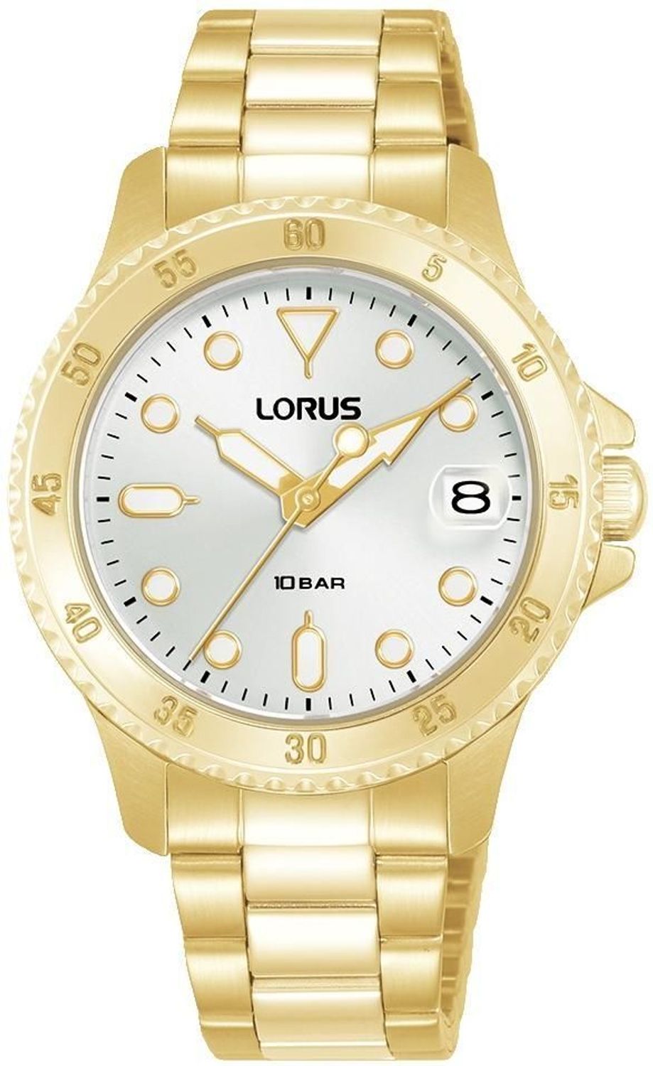 Zegarek damski Lorus Classic RG816DX9 – złoty klasyczny zegarek na bransolecie z datownikiem.jpg