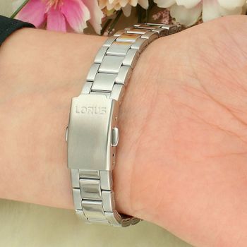 Zegarek Lorus Classic Lady RG817DX9 zegarek damski z różową tarczą i stalową bransoletą zapięcie.jpg