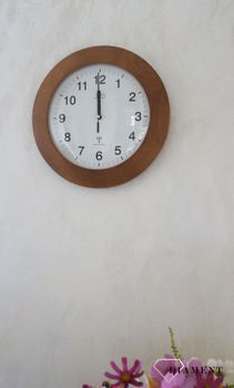 Zegar sterowany radiowo Radio Controlled JVD  RH2226.11 zegary sterowane radiowo, zegary na baterię , najdokładniejsze zegary, zegary atomowe. Zegar ścienny drewniany do salonu sterowany falami radiowym (1).JPG